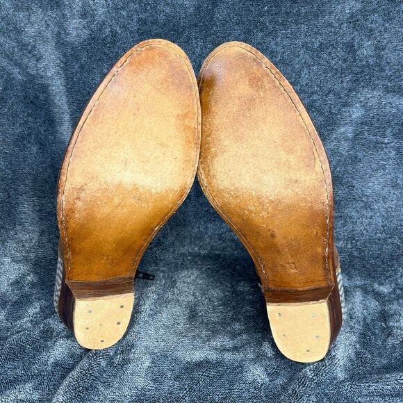 The Root Collective Espe Women’s Handmade Ankle Boots Chestnut Leather Size 11 - Picture 8 of 10